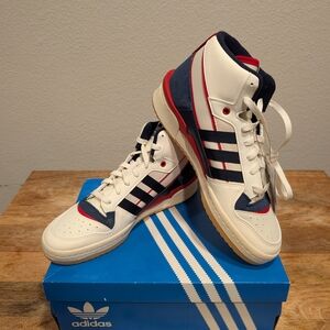 Adidas Forum Exhibit Mid 2 - Off White / Collegiate Navy / Scarlet